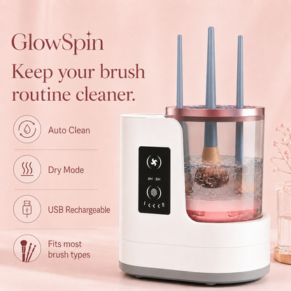 Smart makeup brush cleaner and dryer